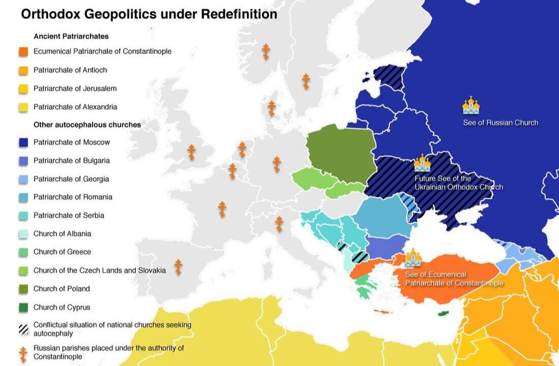 Православие в европе карта